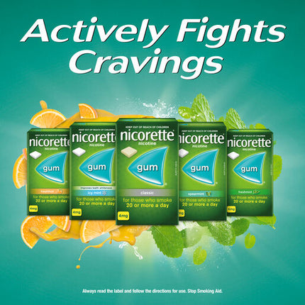 Nicorette Quit Smoking Nicotine Gum 2Mg Classic 30