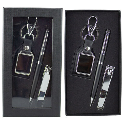 Pen Giftset with Matching Keyring and Nail Clippers 3 Piece Set