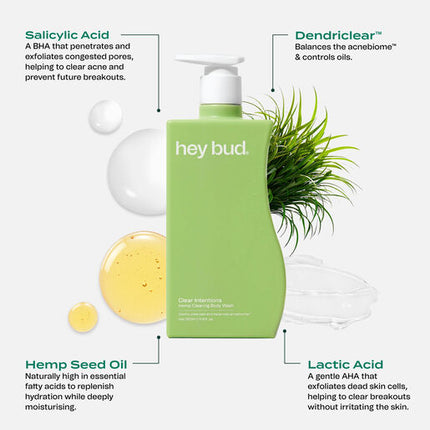 Hey Bud Hemp Acne Body Wash 350ml