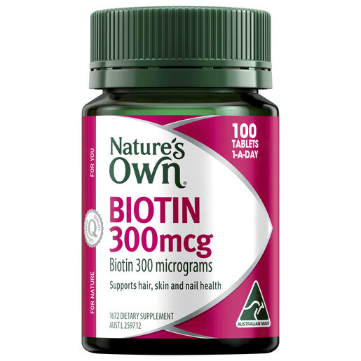 Nature's Own Biotin 300mcg 100 Tablets