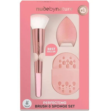 Nude By Nature Perfecting Brush And Sponge Set