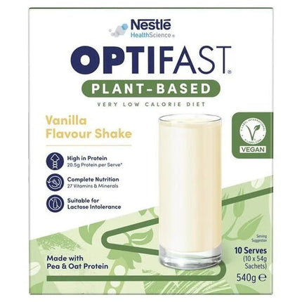 Optifast VLCD Plant Based Shake Vanilla 10 Pack 540g