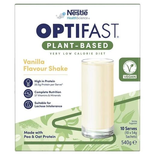 Optifast VLCD Plant Based Shake Vanilla 10 Pack 540g