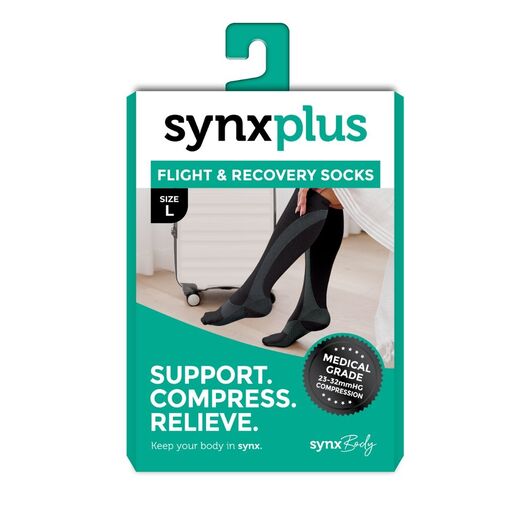 Synxplus Flight & Recovery Socks Black Large