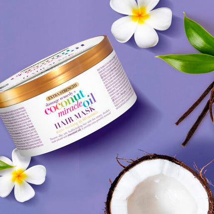 OGX Extra Strength Hydrate & Repair Coconut Miracle Oil Hair Mask For Damaged & Dry Hair  300mL