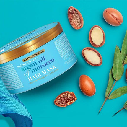 Ogx Extra Strength Hydrate & Repair + Shine Argan Oil of Morocco Hair Mask For Damaged Hair 300mL
