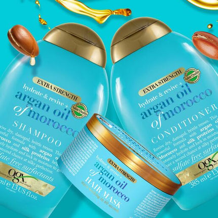 Ogx Extra Strength Hydrate & Repair + Shine Argan Oil of Morocco Hair Mask For Damaged Hair 300mL