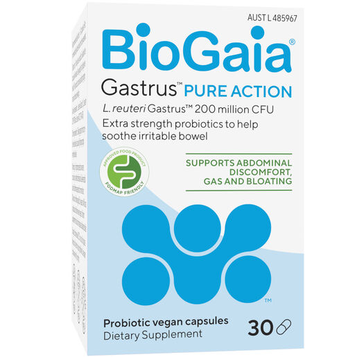 BioGaia Gastrus Pure Action 30 Capsules