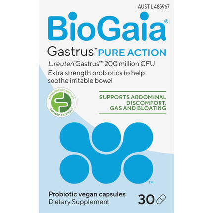 BioGaia Gastrus Pure Action 30 Capsules