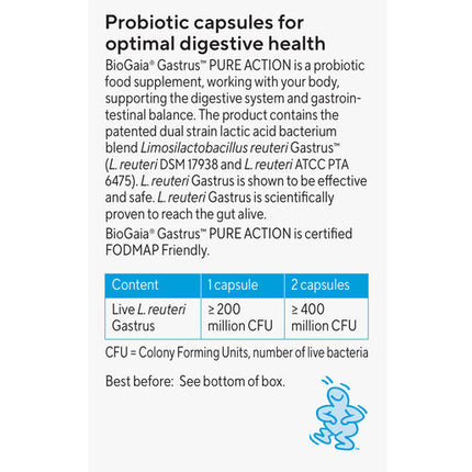 BioGaia Gastrus Pure Action 30 Capsules