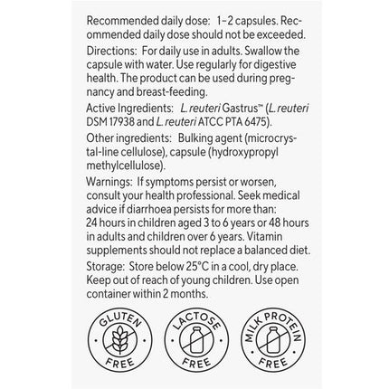 BioGaia Gastrus Pure Action 30 Capsules
