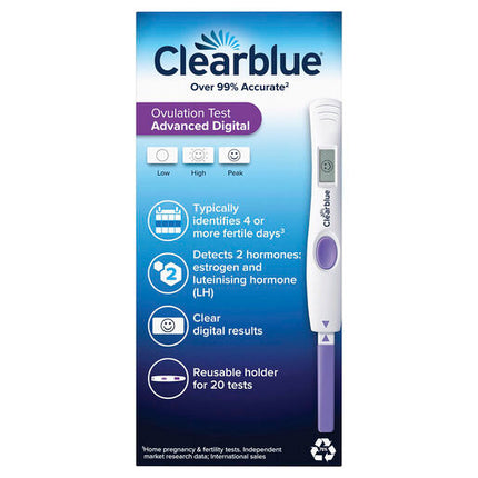 Clearblue Advanced Digital Ovulation Kit Test 20 Pack