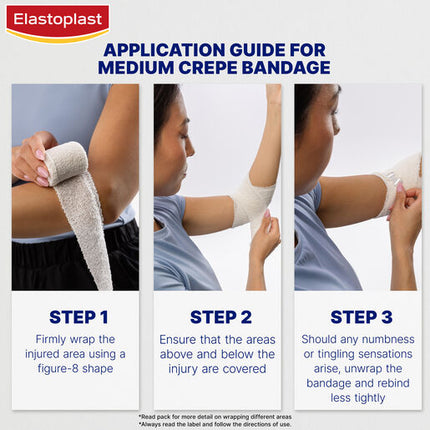 Elastoplast Medium Weight Crepe Bandage 7.5cm x 1.6m
