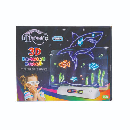 Lil Dreamers 3D Illuminate Drawing Board Aqua World's Sea Animals