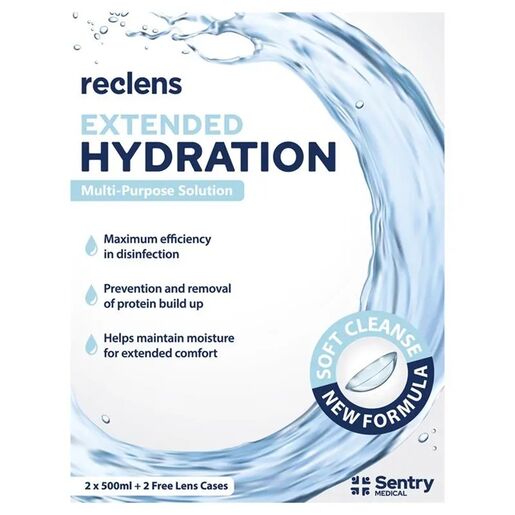 Reclens Extended Hydration Multi-Purpose Solution 2 x 500mL