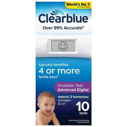 Clearblue Advanced Digital Ovulation Kit Test 10 Pack
