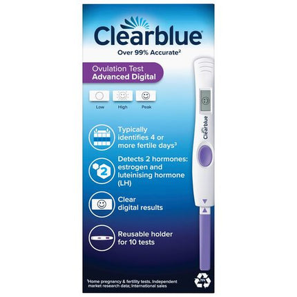 Clearblue Advanced Digital Ovulation Kit Test 10 Pack