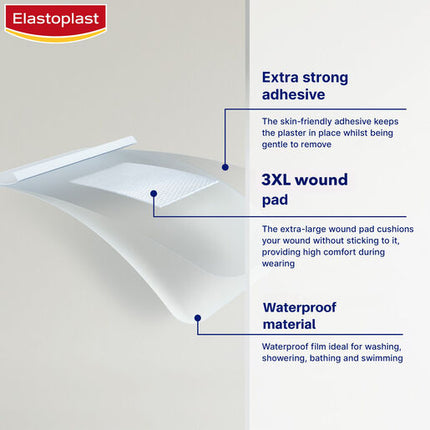 Elastoplast Waterproof 3XL Sterile 10 x 15cm 5 Pack