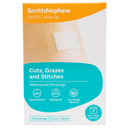 Opsite Post-Op Absorbent Dressing 12x10cm - 3 Pack