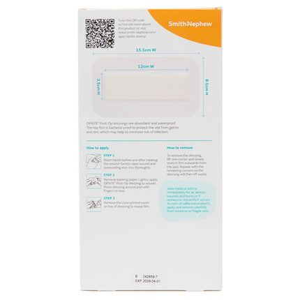 Opsite Post Op Dressing 15.5cm x 8.5cm 2 Pack