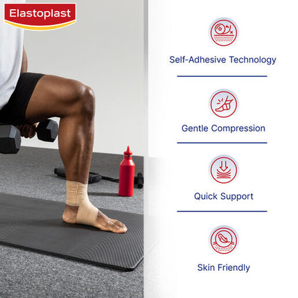 Elastoplast Sport Cohesive Bandage Tan 7.5cm x 4.5m