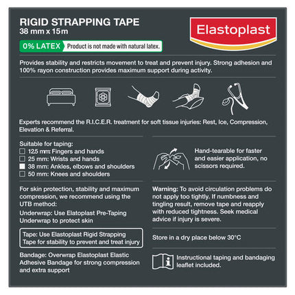 Elastoplast Sport Rigid Strapping Tape 38mm x 15m