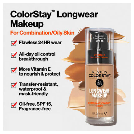 Revlon ColorStay 24 Hour Longwear Foundation Combination/Oily True Beige