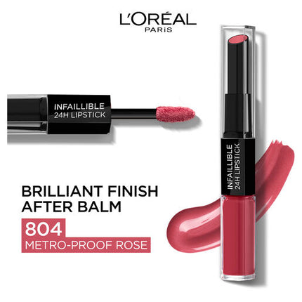 L'Oreal Infallible 2 Step Lip 804 Metro Proof Ros
