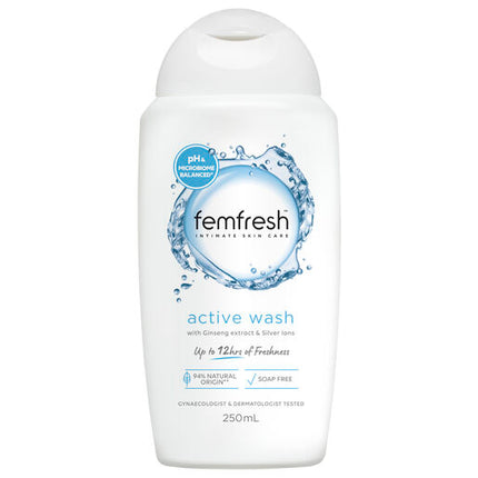 Femfresh Deodorising Active Wash with Ginseng Extract & Silver Ions 250mL
