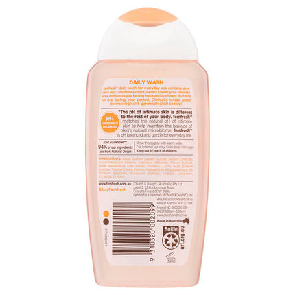 Femfresh Daily Wash with Aloe Vera & Calendula Extracts 250mL