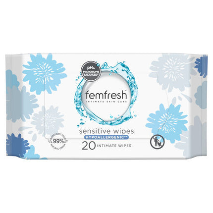 Femfresh Sensitive Wipes 20 Pack