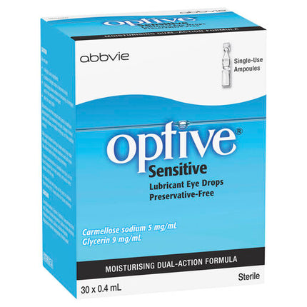 Optive Sensitive Lubricant Eye Drops 30 x 0.4 mL
