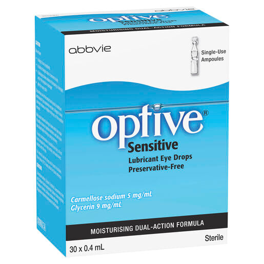 Optive Sensitive Lubricant Eye Drops 30 x 0.4 mL