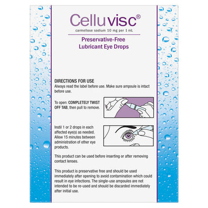 Celluvisc Lubricant Eye Drops 30 x 0.4mL