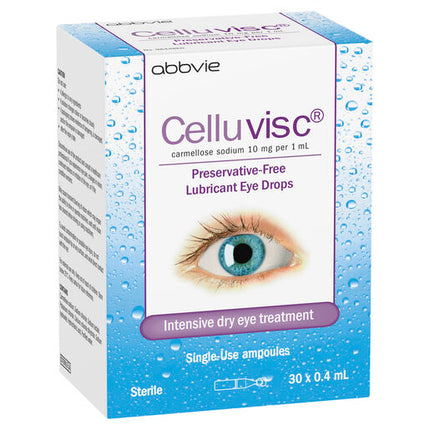 Celluvisc Lubricant Eye Drops 30 x 0.4mL