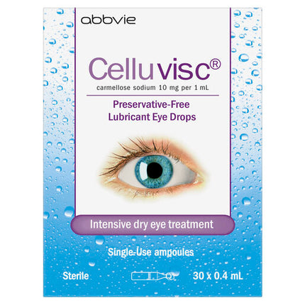 Celluvisc Lubricant Eye Drops 30 x 0.4mL