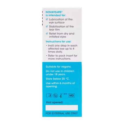 Novatears Lubricating Eye Drops, 3mL