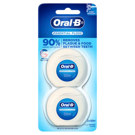 Oral B Essential Floss Dental Floss 2x50m