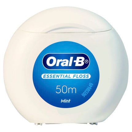 Oral B Essential Waxed Dental Floss Mint Flavour 50m