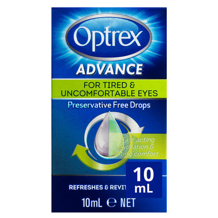 Optrex Advance Preservative Free Tired Eye Drops 10ml