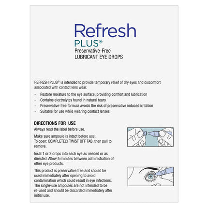 Refresh Plus Eye Drops 30 x 0.4 mL