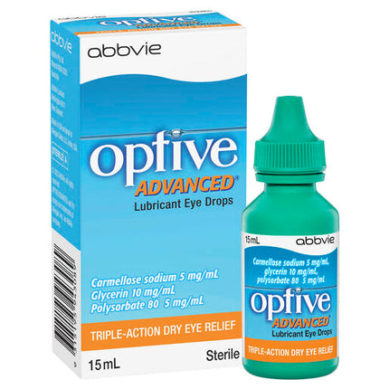 Optive Advanced Lubricant Eye Drops 15mL