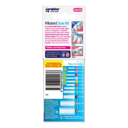 Piksters Interdental Brush Size 00 Pink 10 Pack