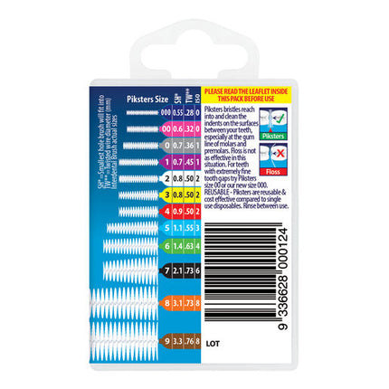 Piksters Interdental Brush Size 2 White 40 Pack