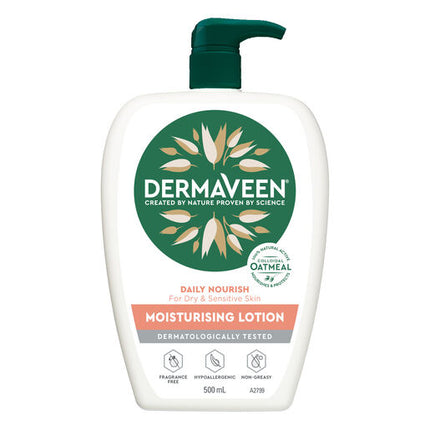 DermaVeen Daily Nourish Moisturising Lotion 500mL