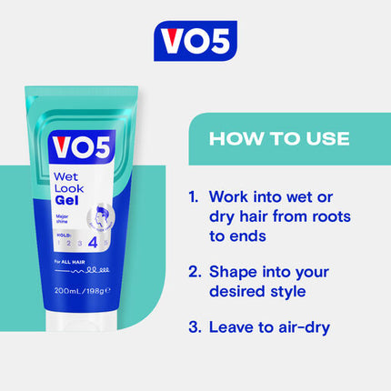 VO5 Wet Look Styling Gel 200ml