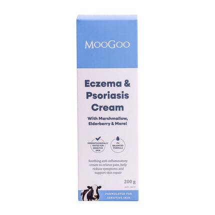 MooGoo Eczema & Psoriasis Cream With Marshmallow, Elderberry & More 200g