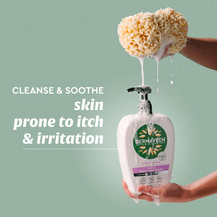 DermaVeen Extra Hydration Gentle Soap-Free Wash for Extra Dry, Itchy & Sensitive Skin 250mL