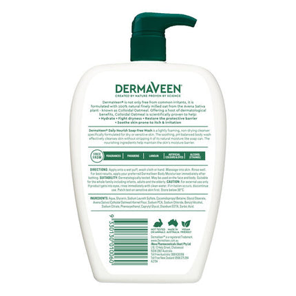 DermaVeen Daily Nourish Soap-Free Wash 500mL