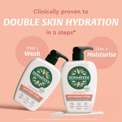 DermaVeen Daily Nourish Soap-Free Wash 500mL